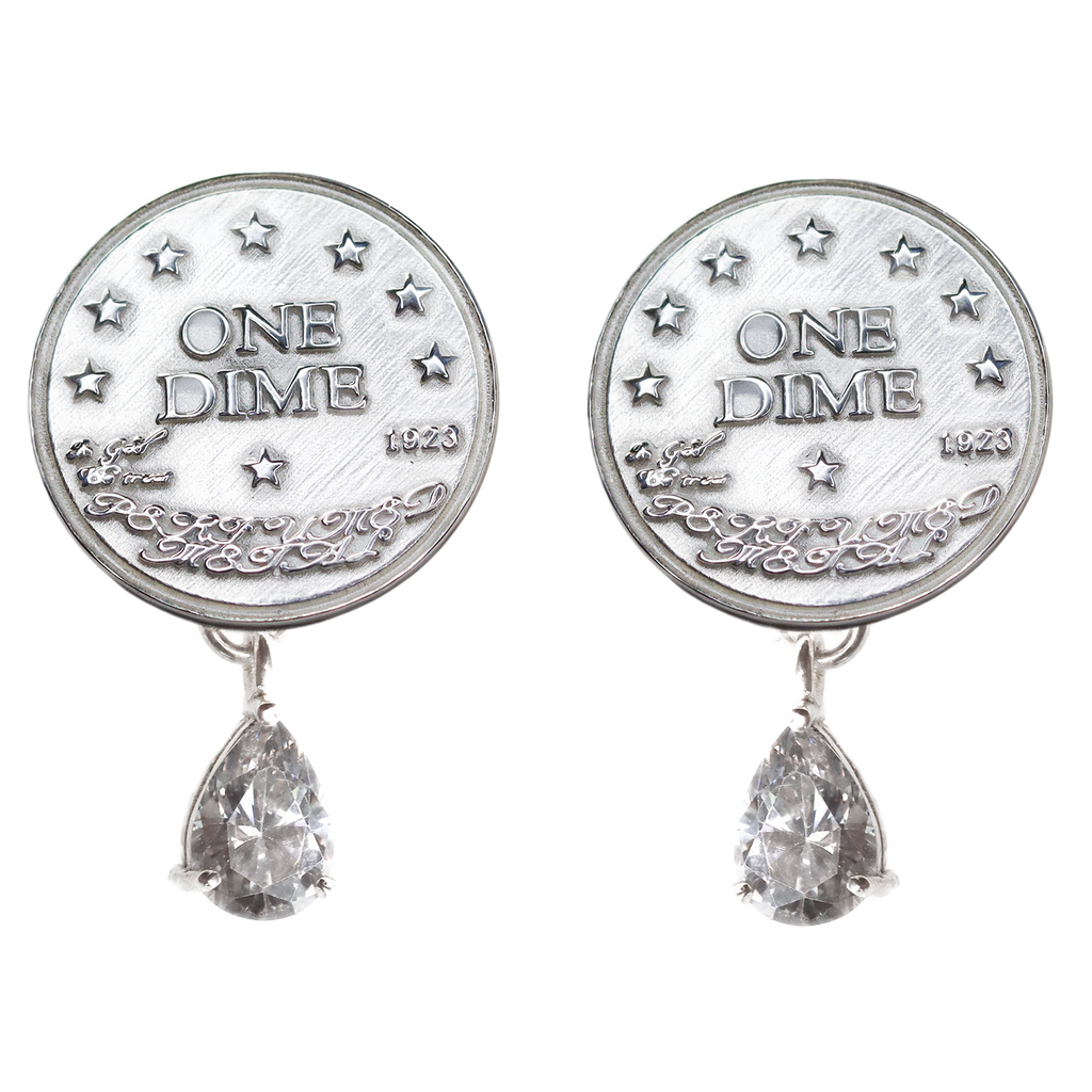 Diamonté Dime Earrings