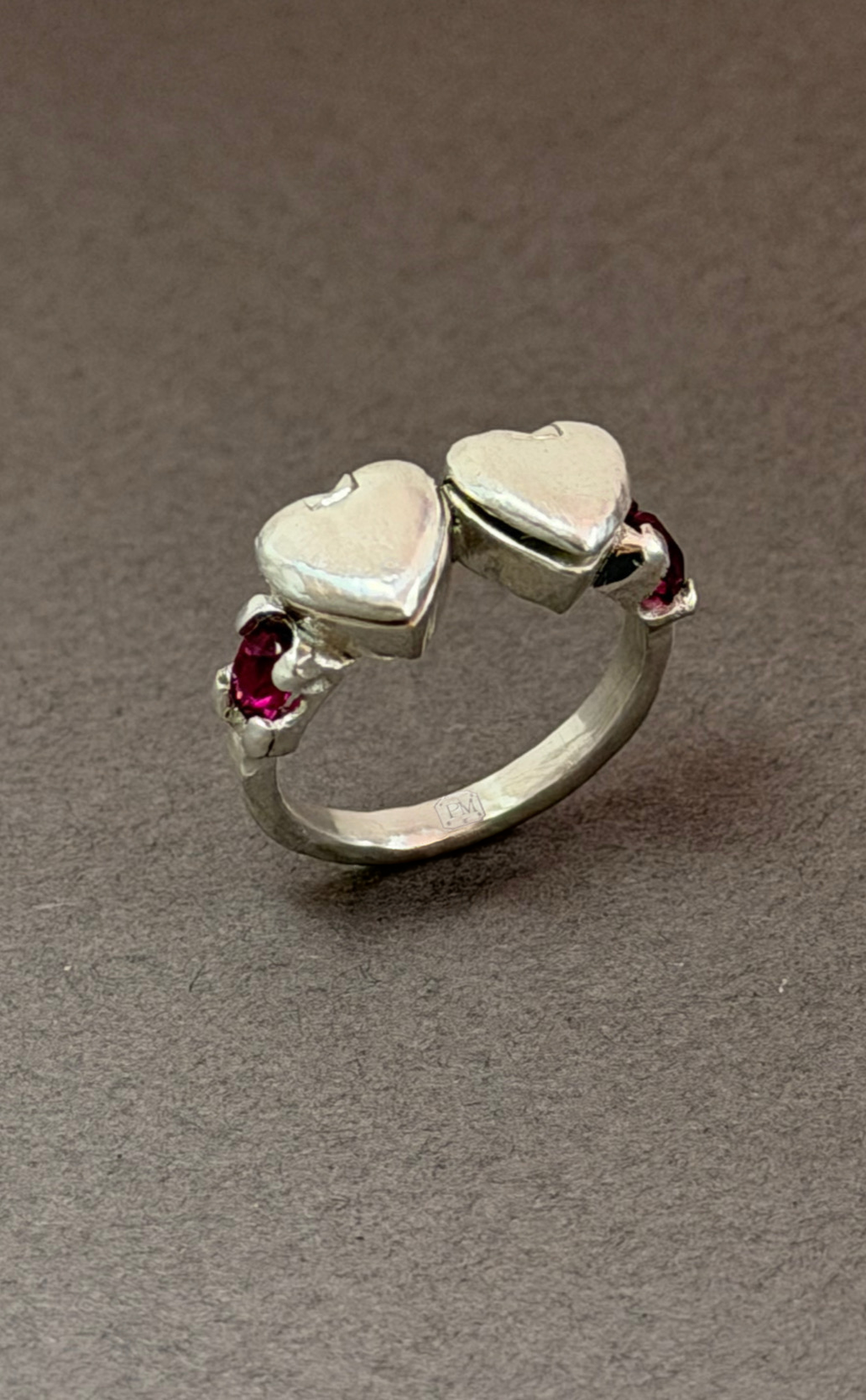 Locket signet ring silver